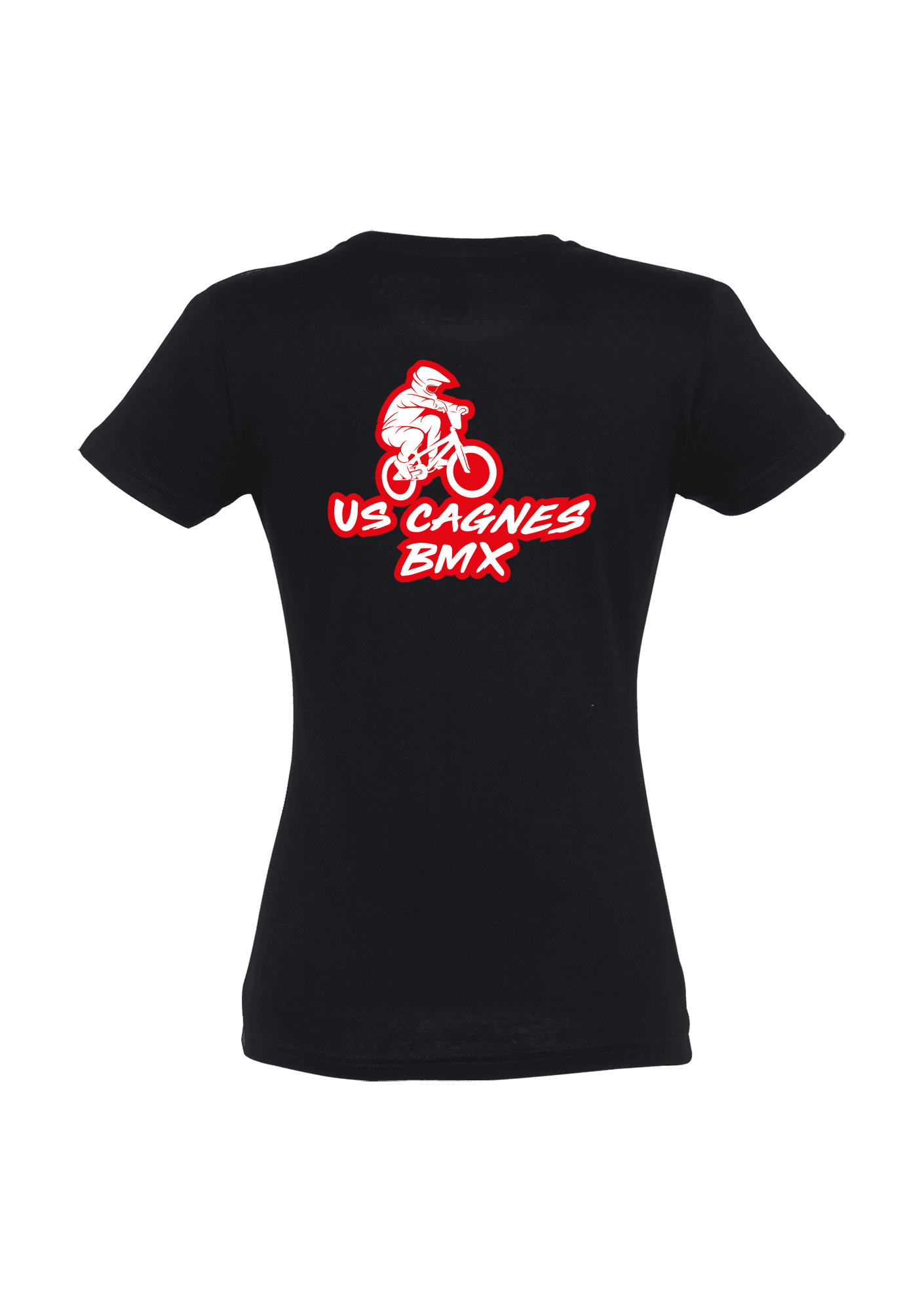 T-shirt Femme noir 017 US CAGNES BMX - USC17-IMPERIALFEMMENOIRDOS