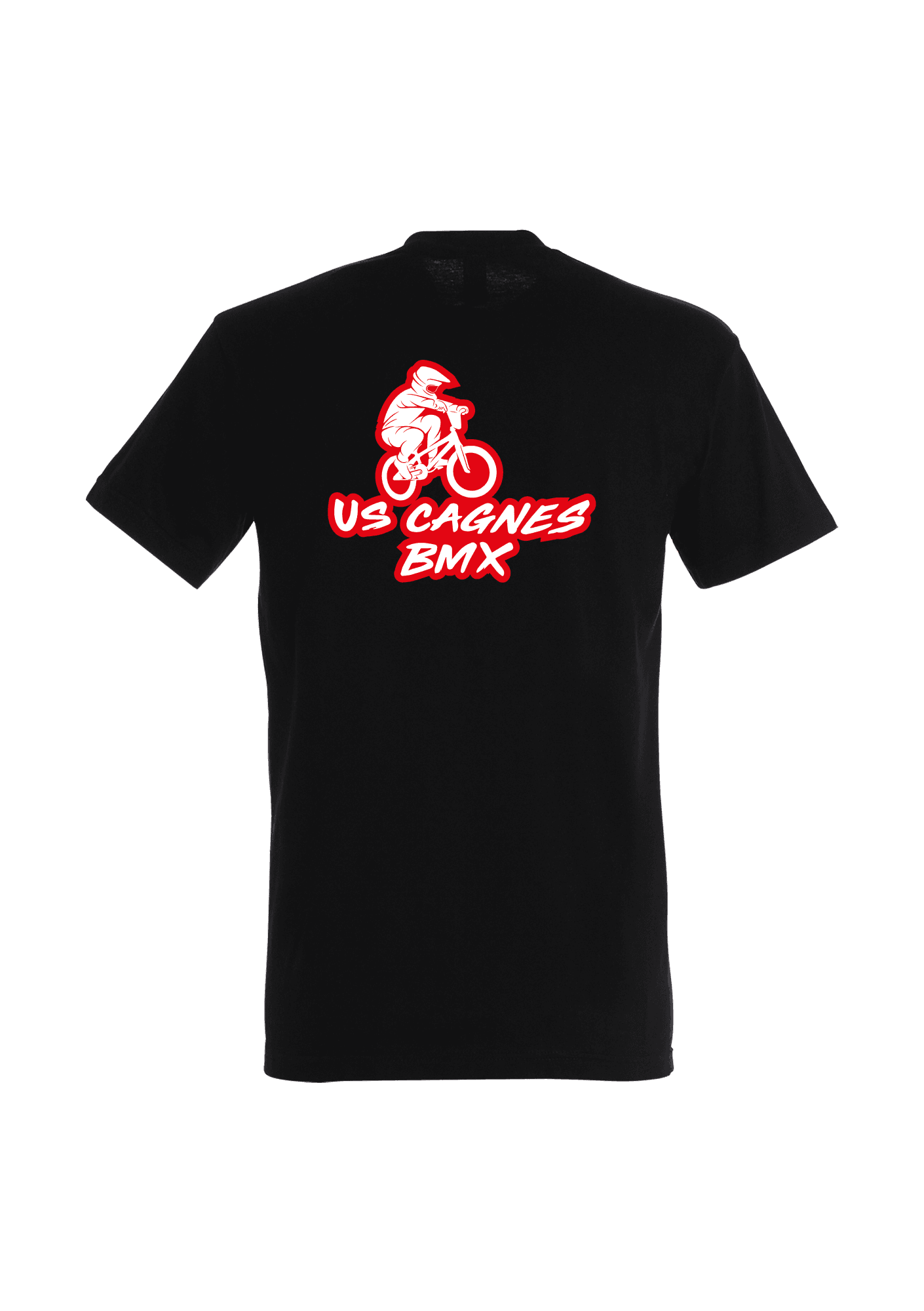 T-shirt Noir 190g Adulte 020 US CAGNES BMX - USC20-IMPERIALNOIRDOS